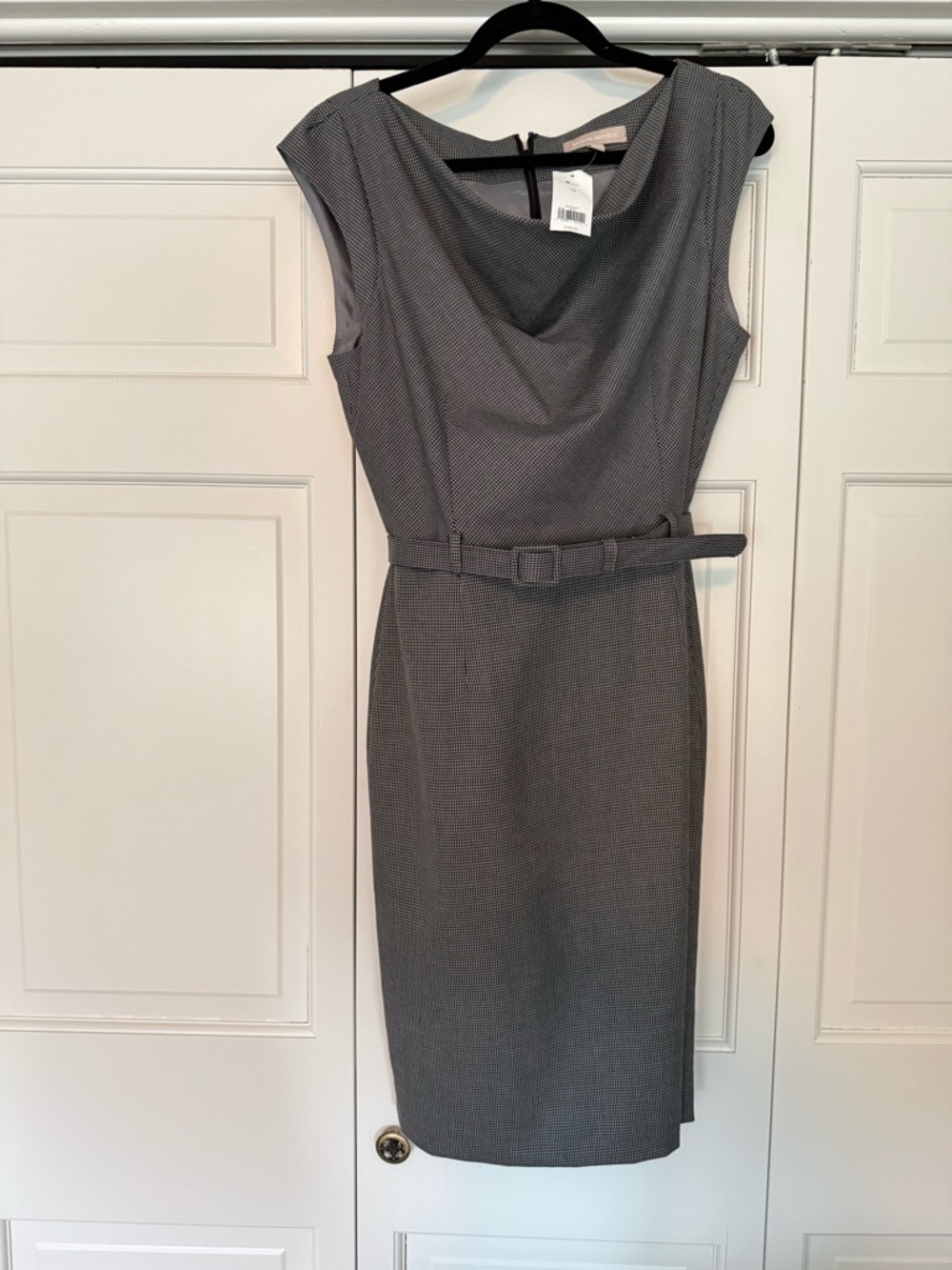 Banana Republic Gray Sheath Dress with Belt